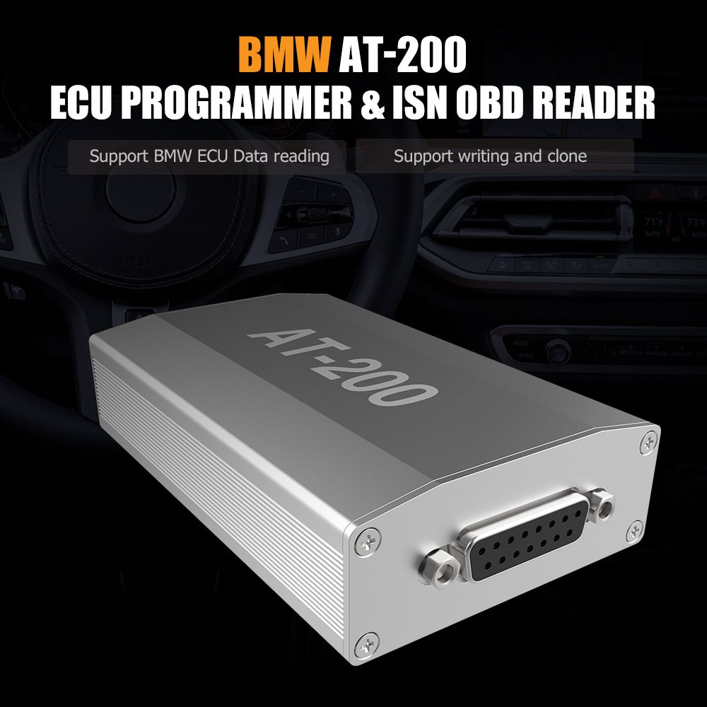 BMW AT200 AT-200 V1.8.5 with Full License Activated ECU Programmer & ISN OBD Reader