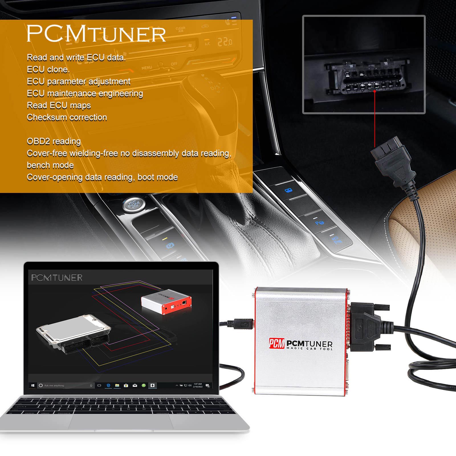 2022 Newest V1.26 PCMtuner ECU Programmer with 67 Modules Free Update Online Support Checksum and Pinout Diagram with Free Damaos
