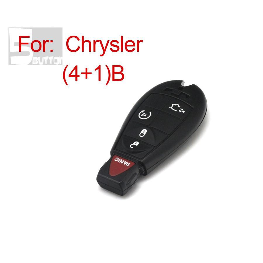 Carcasa de clave inteligente 4 + 1 botón Chrysler 5 PC / Plot