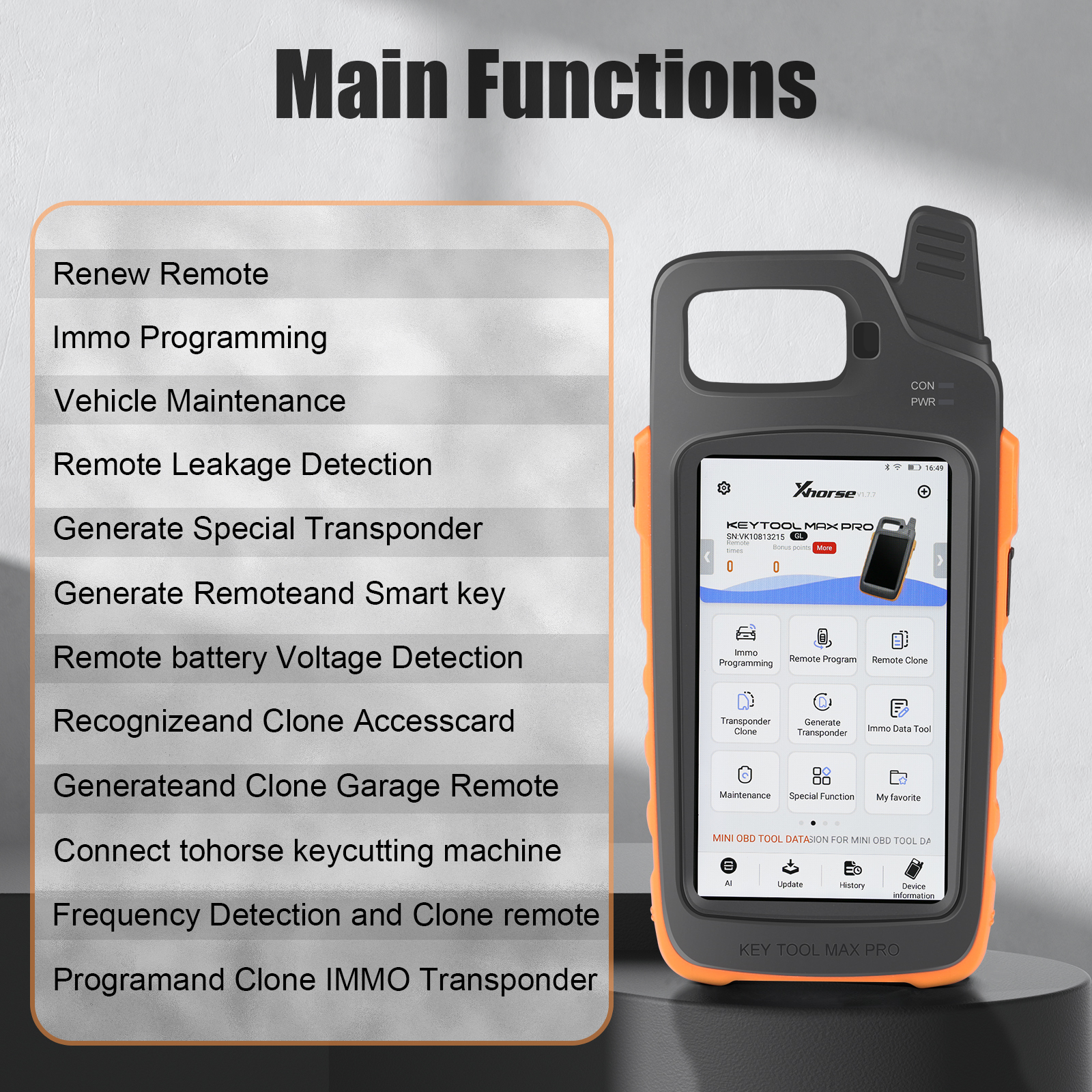 2022 Newest Xhorse VVDI Key Tool Max Pro With MINI OBD Tool Function Support Read Voltage and Leakage Current
