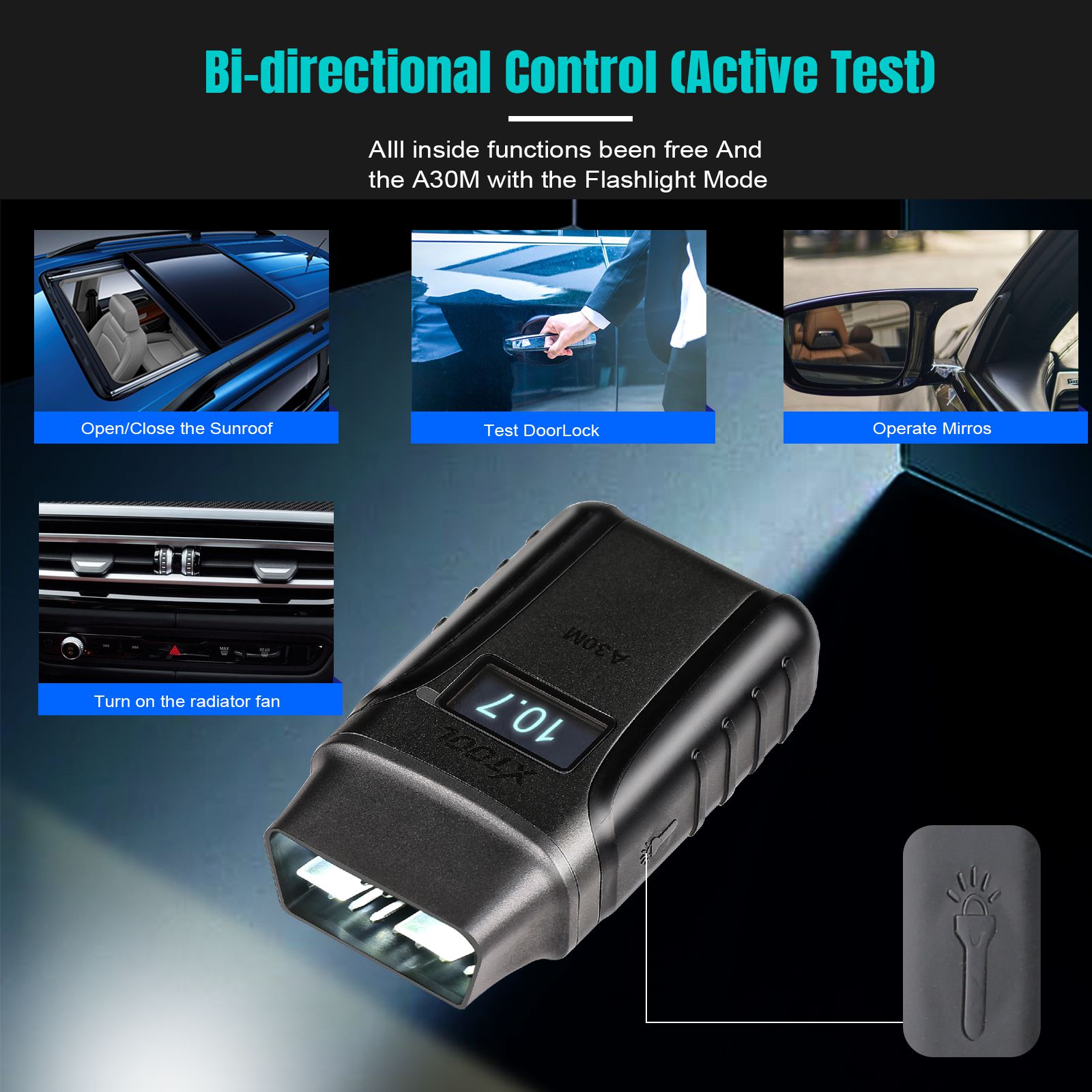 XTOOL A30M OBD2 Full System Diagnostic Tool Bi-directional Control Scanner For Andriod/IOS Car Code Reader