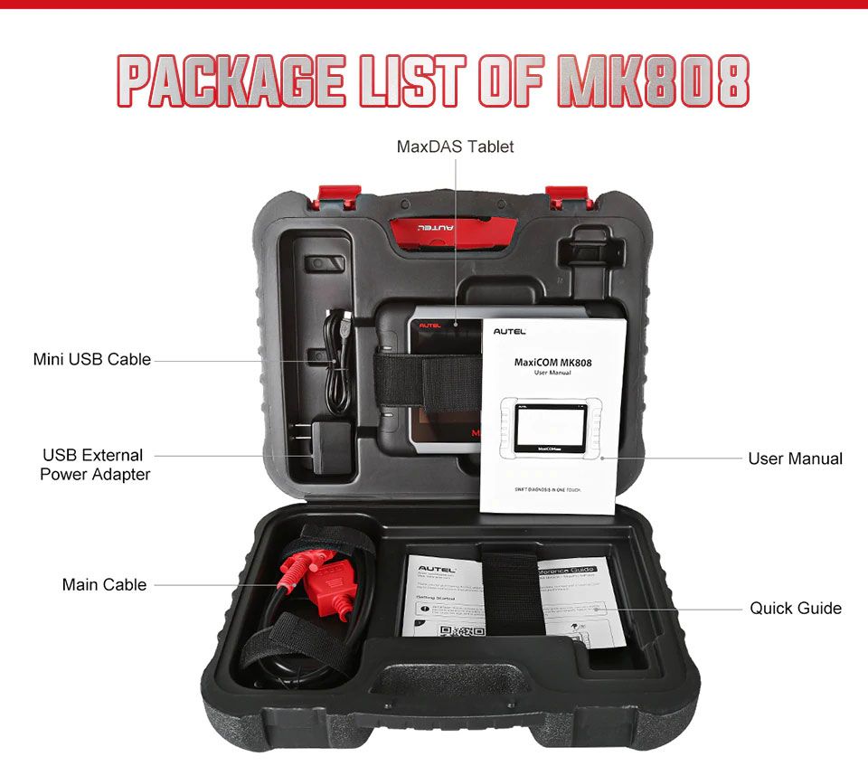 Autel MaxiCOM MK808 package