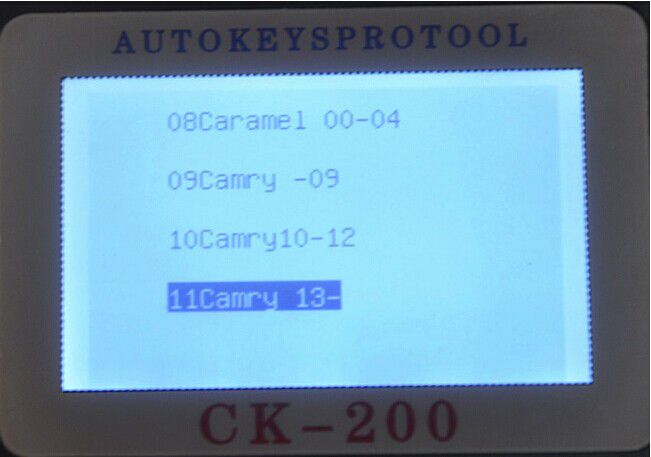 CK-200 Key Programmer Screen Display-6