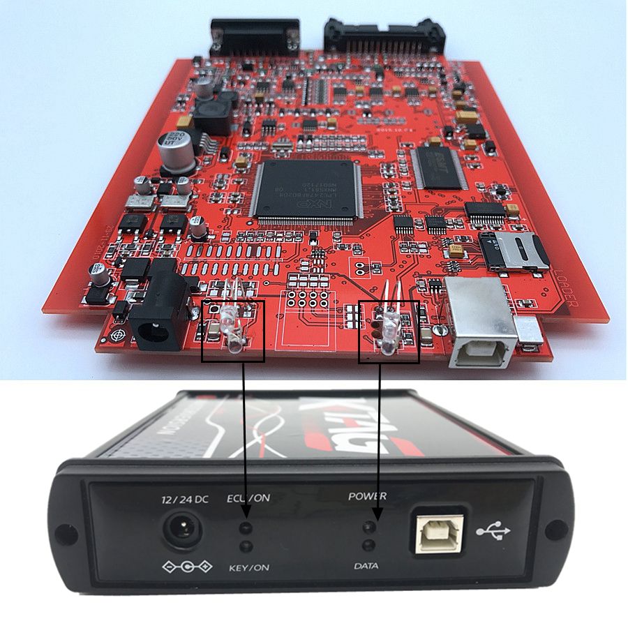 New 4LED Red PCB KTAG 7.020 EU Online Version SW V2.23 